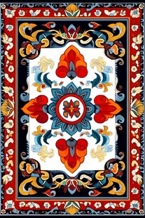 传统民族风精美地毯图案