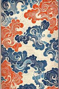 中式海浪纹传统图案设计