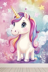 梦幻独角兽插画