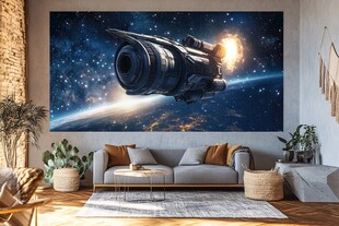 科幻宇宙飞船主题客厅装饰