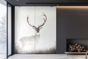 鹿主题现代风室内装饰墙
