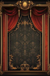 欧式华丽舞台幕布背景