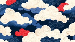 中式云纹图案 古韵典雅