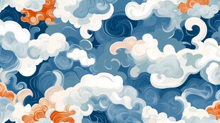 中式云纹图案 灵动飘逸