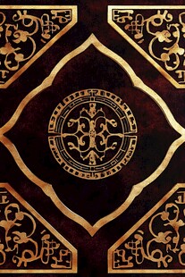 中式古典黑金花纹装饰图案