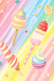 梦幻多彩的美味冰淇淋世界