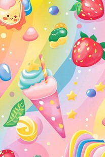 梦幻多彩冰淇淋糖果世界