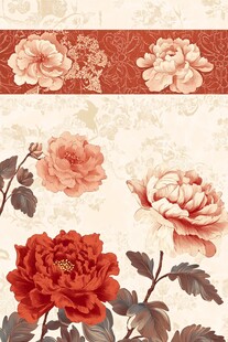 复古花卉图案设计素材