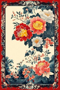 中式繁花图
