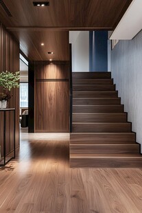 木质楼梯打造温馨家居空间