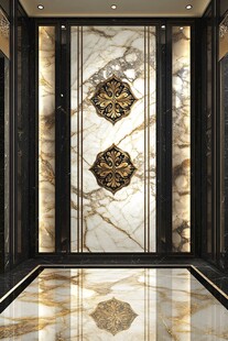 奢华大理石电梯间装饰