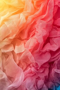 梦幻渐变彩色褶皱布料