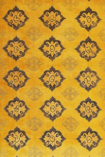 黄色古典花纹图案背景