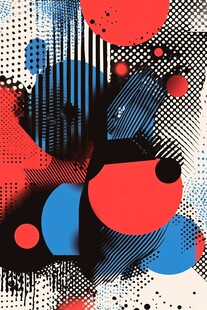 抽象几何波普风艺术图案