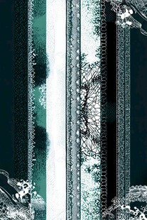 复古条纹花卉纹理图案