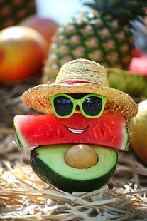 水果人偶扮靓夏日风情