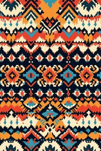 民族风几何图案纹理背景