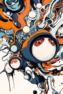 未来感机械风科幻插画形象