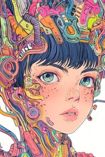 未来机械少女奇幻头像