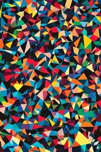 多彩几何三角抽象图案背景