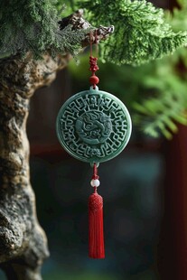 古风绿玉挂饰 精致典雅