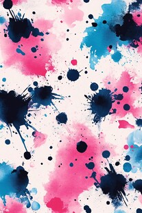 多彩水彩墨点抽象艺术图案