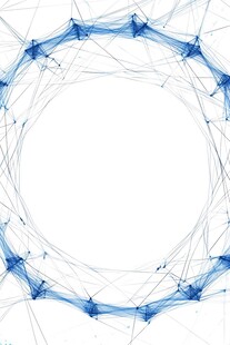 蓝色线条构成的环形图案