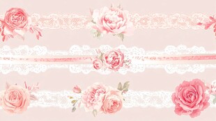 粉色玫瑰蕾丝花边图案