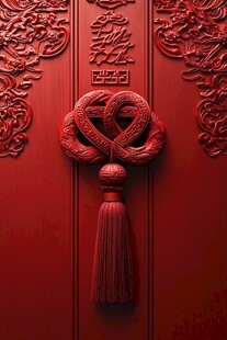 中式红门精致盘扣装饰