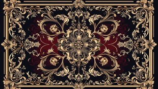 欧式奢华古典花纹地毯图案