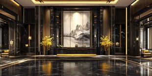 豪华中式风格大堂设计