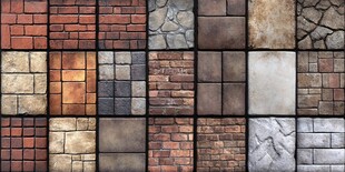 多样砖石纹理图案集合