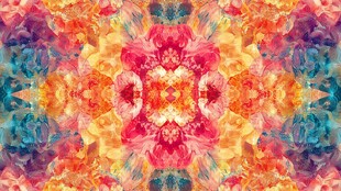 多彩梦幻对称抽象艺术图案