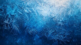 蓝色冰花纹理背景图案
