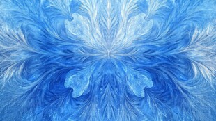 梦幻蓝色对称花纹图案