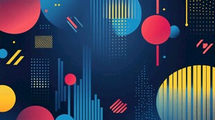 抽象几何炫彩图案背景