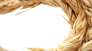 麦秆编织物特写