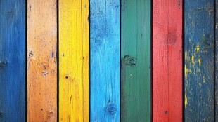 多彩木板墙 视觉新体验