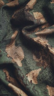 迷彩布料纹理特写