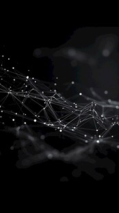 科技感黑白网络连线背景