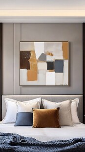 现代简约风卧室床头装饰