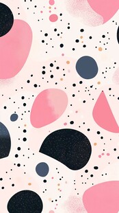 抽象波点几何图案背景图