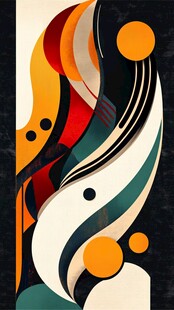 抽象动感线条几何艺术图案