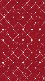 红色几何波点纹理图案