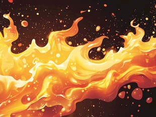 动感火焰特效插画