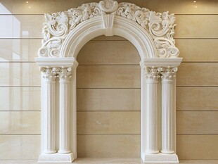 欧式雕花拱门装饰艺术