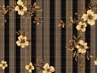 条纹底花卉图案纹理
