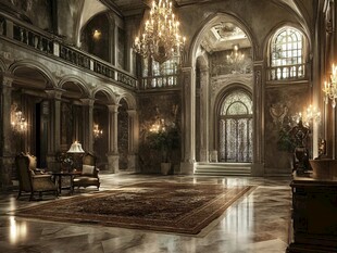 豪华古典欧式风格的大厅