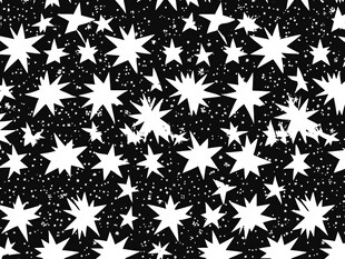 黑白星星无缝图案背景