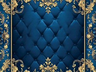 蓝金奢华菱格纹装饰背景